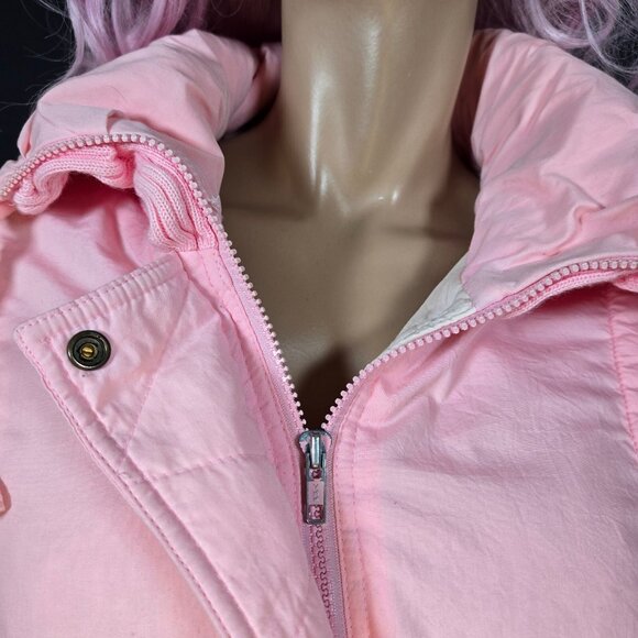 Vintage 80s Pastel Pink Puffer Ski Jacket Coat size M Fairy Harajuku Kawaiii - Picture 2 of 10